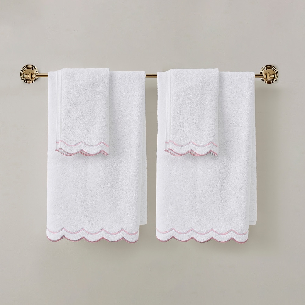 Peri Home Scallop 4-piece Bath and Hand Towel Set