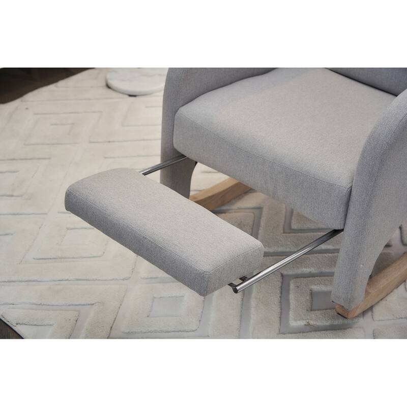 Accent Armchair Chair Rocking Chair With Adjustable Footrest