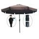 10ft Patio Umbrella Market Table Round Umbrella with Crank and Push Button Tilt