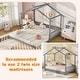preview thumbnail 28 of 28, Gymax Wooden House Bed Twin to King Daybed w/ Safety Rails & Decorable