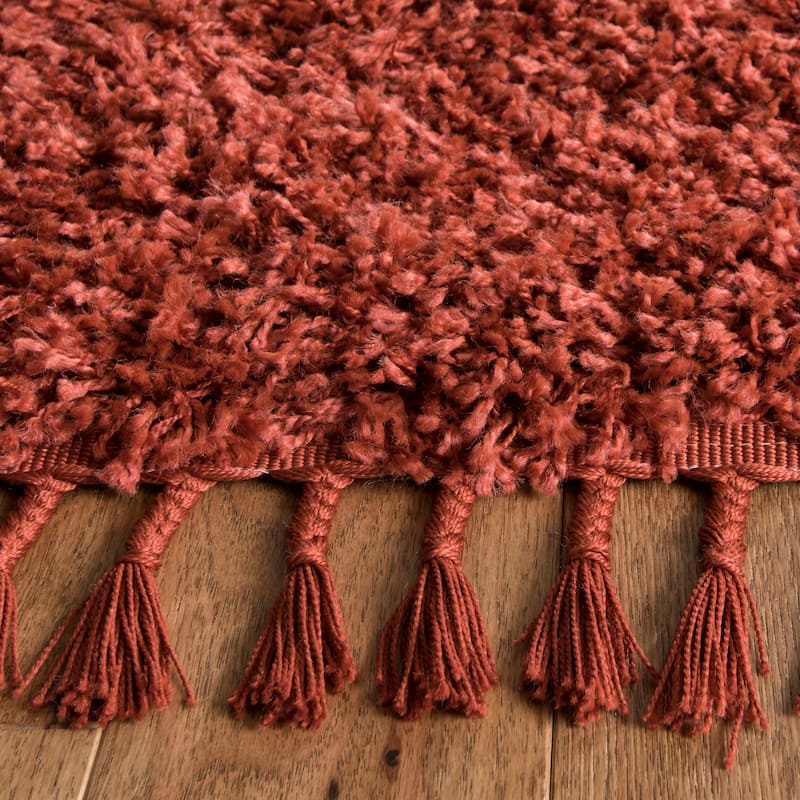 SAFAVIEH Pro Lux Shag Nazmije Moroccan Tassel 2.4-inch Thick