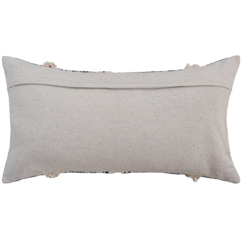 Rizzy Home Striped Textured Embroidered Throw Pillow