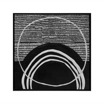 Hand-Painted Wood Framed Canvas Wall Décor with Abstract Design