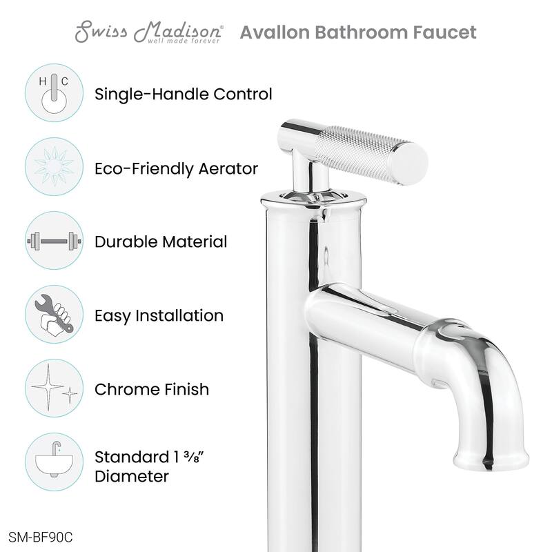 Avallon Single Hole, Single-Handle Sleek, Bathroom Faucet