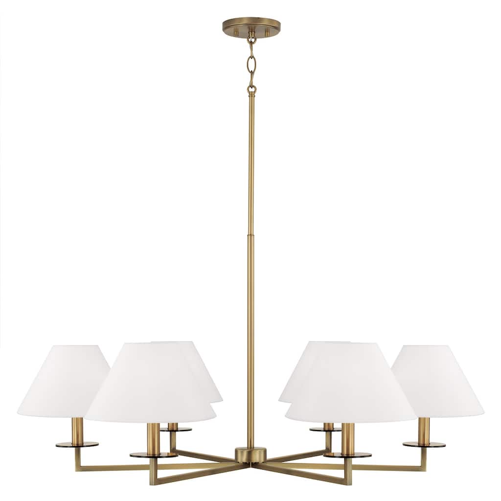 Gilda 6-Light Chandelier - 39.75"W x 19.75"H