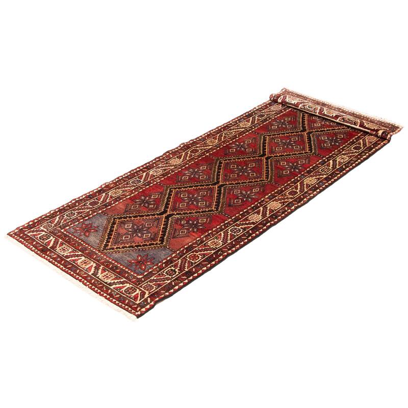 ECARPETGALLERY Hand-knotted Konya Anatolian Red Wool Rug - 3'4 x 9'9