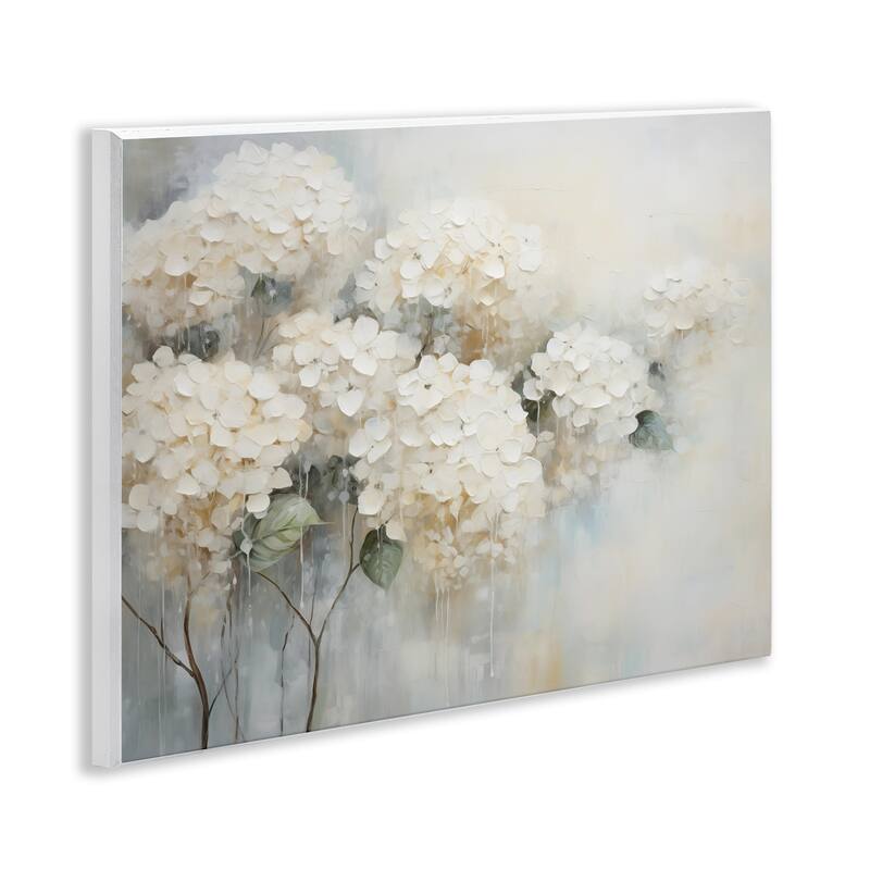 Stupell Subtle Fading White Hydrangeas Wall Plaque Art Design By Arlington Prints