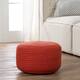 Santa Rosa Woven Jute-look Indoor/ Outdoor Solid Pouf - 18"X18"X12"