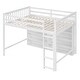 preview thumbnail 23 of 28, Full Size Loft Bed with 8 Open Storage Shelves and Built-in Ladder, Gary