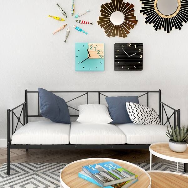 Shop Costway Metal Twin Size Daybed Sofa Beds Frame Guest Dorm