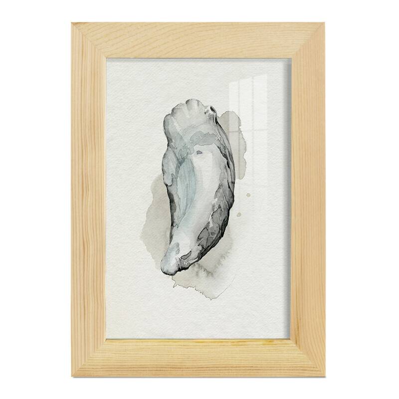 Oysters on the Bay II -Framed Print w/glass-Cherry Red