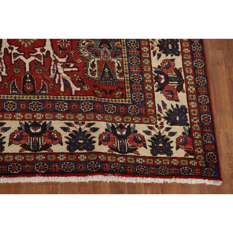 All-Over Bakhtiari Vintage Persian Area Rug Hand-Knotted Wool Carpet - 8'9" x 12'11"
