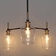 preview thumbnail 16 of 23, Modern Farmhouse 3/5-Light Black Gold Chandelier Clear Glass Kitchen Island Pendant Lighting for Dinning Room