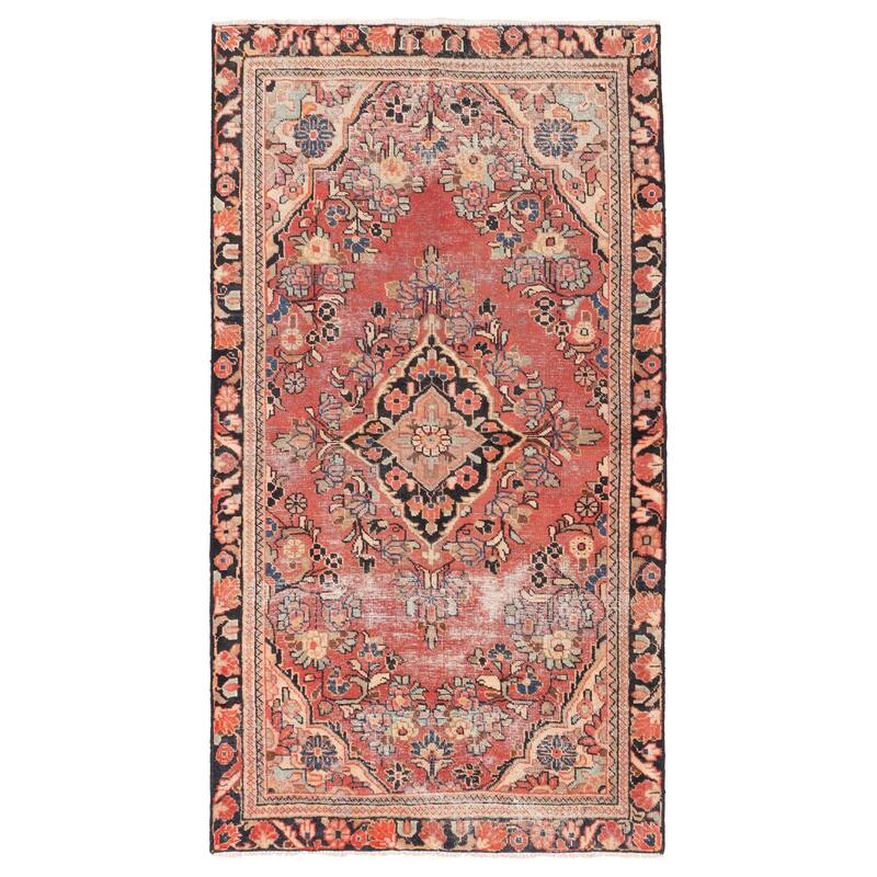 ECARPETGALLERY Hand-knotted Antalya Vintage Red Wool Rug - 3'8 x 6'9