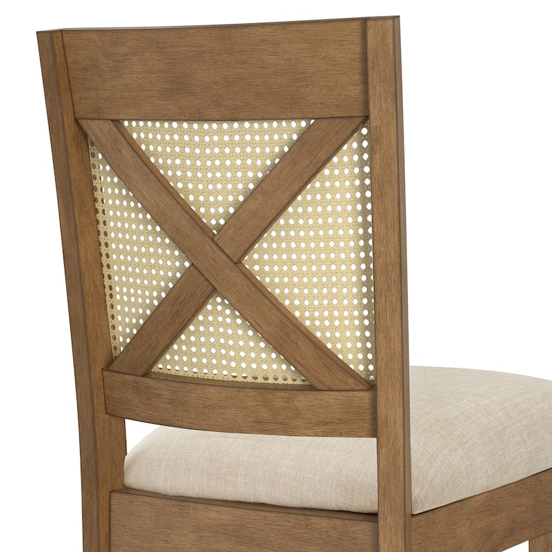 Plaga X-Back Cane Accent Counter Height Chair (Set of 2) by iNSPIRE Q Classic - Counter Height