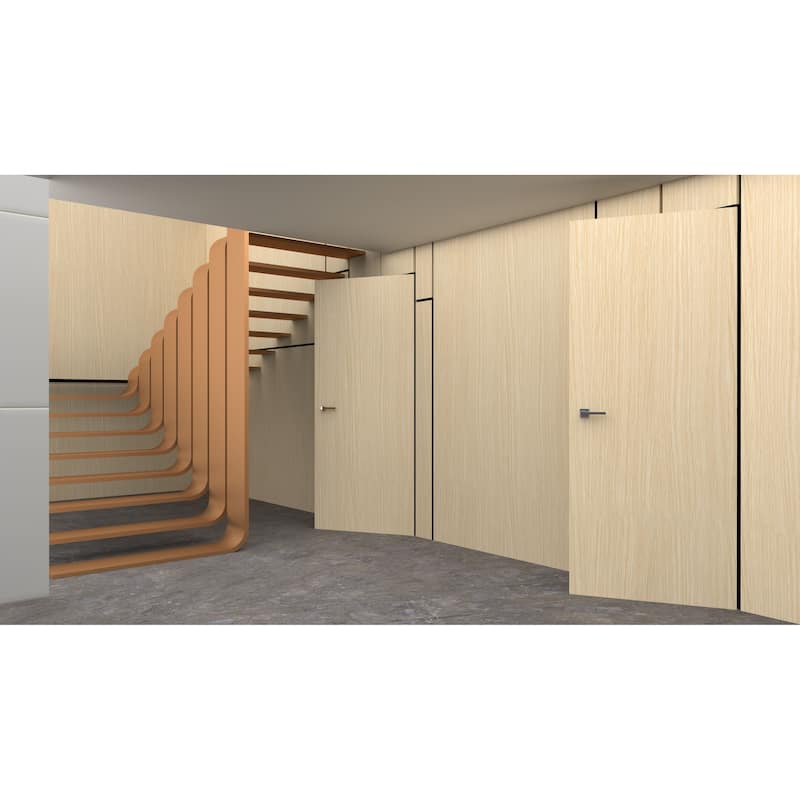 Solid Hidden Door with Handle Planum 0010 Light Oak
