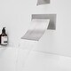 preview thumbnail 6 of 34, Wall Mount Bathroom Faucet Waterfall Brass Modern 2 Hole Bathroom Sink Basin Vanity Faucets with Valve