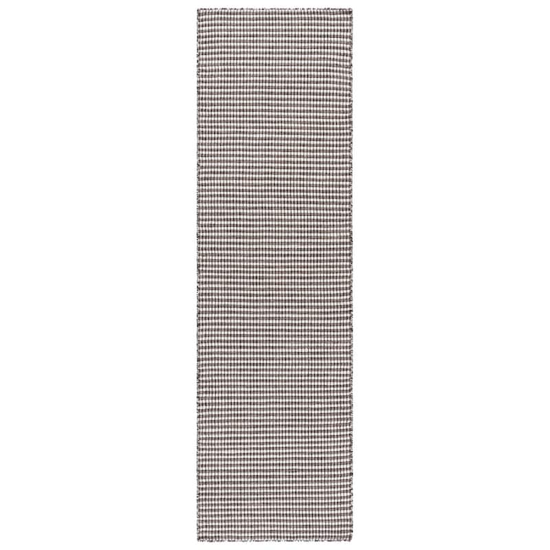 SAFAVIEH Handmade Natura Tarran Transitional Wool Rug - Charcoal/Ivory - 2'3" x 8' Runner