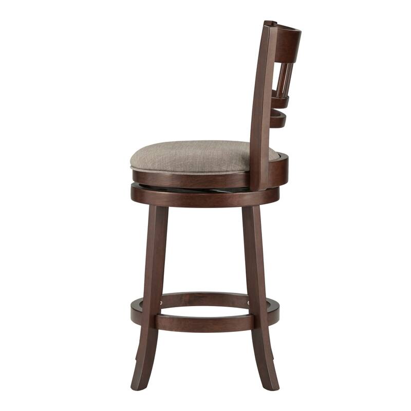 Verona Linen Lattice Back Swivel 24-inch Counter Height Stool by iNSPIRE Q Classic