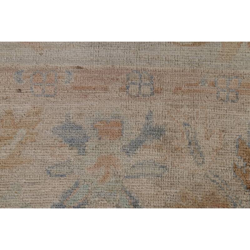 Vegetable Dye Oushak Turkish Wool Area Rug Handmade Traditional Carpet - 6'6" x 8'1"