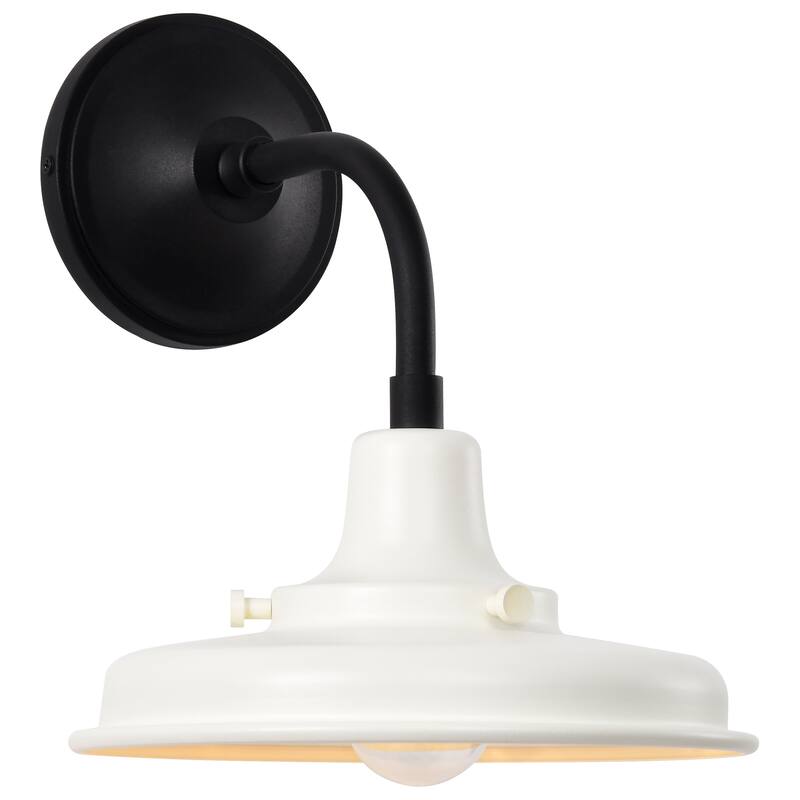 Morris Small Outdoor Lantern Black Finish White Shade
