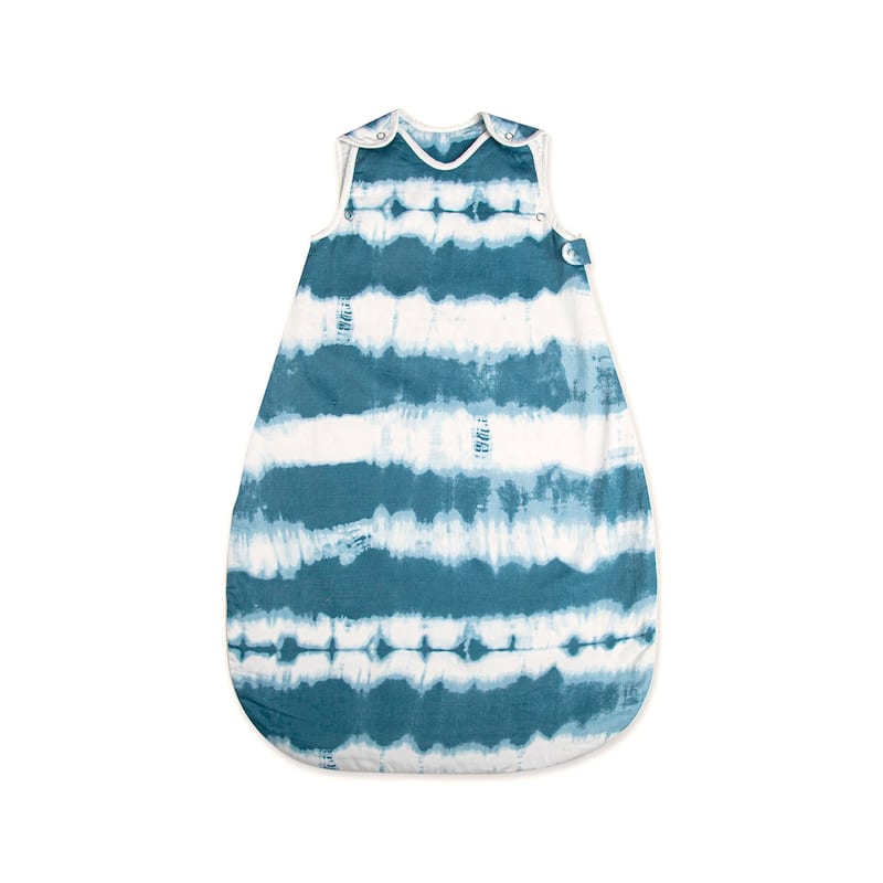 Crane Baby Wearable Blanket - Blue/White