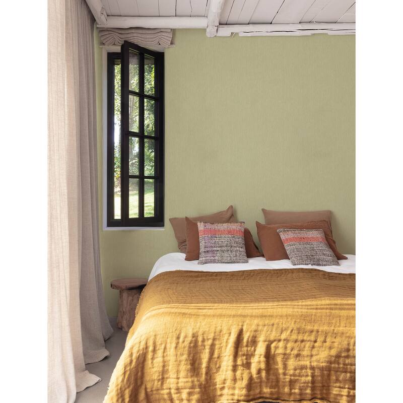 Chesapeake Elijah Light Green Texture Wallpaper