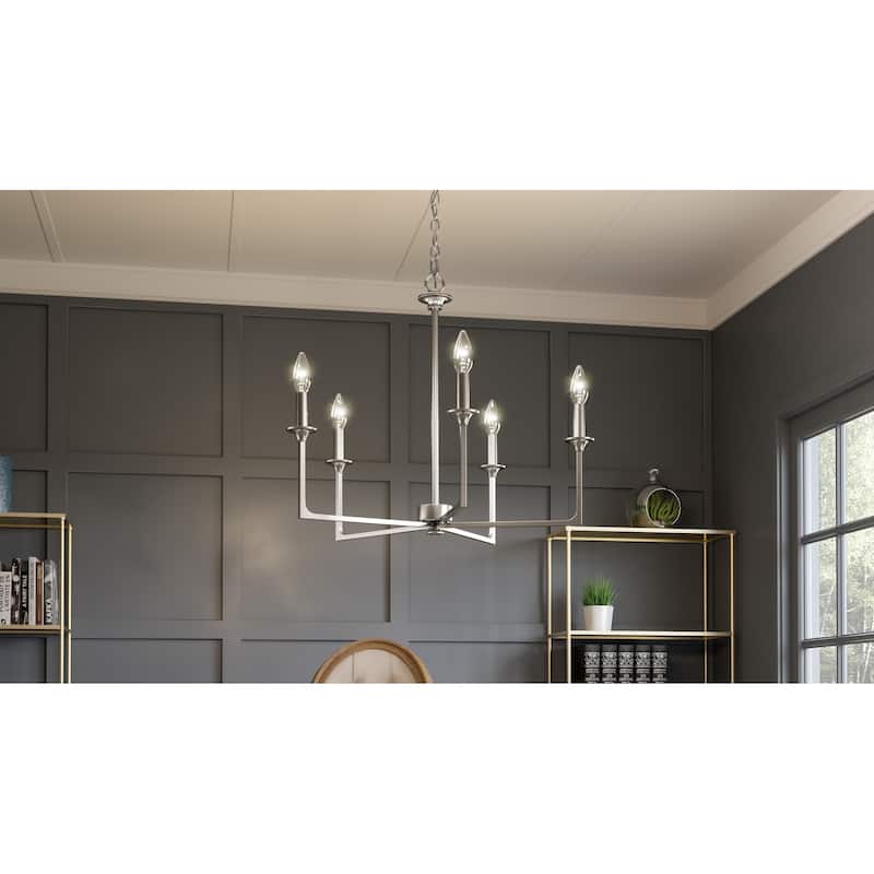 Prescott 5-Light Brushed Nickel Chandelier