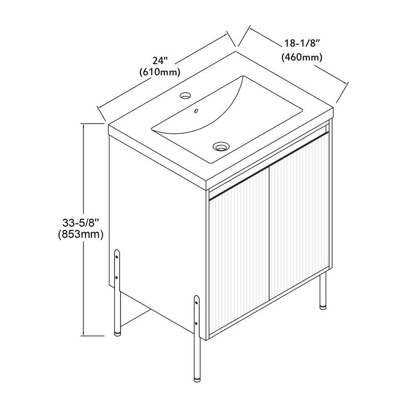 Ripple 24" Single Bathroom Vanity Set
