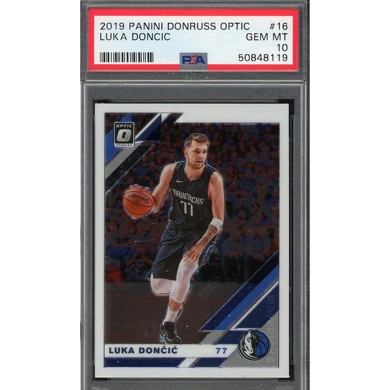 Luka Doncic 2019 Panini Donruss Optic Basketball Card #16 PSA 10 - 8'6" x 11'6"