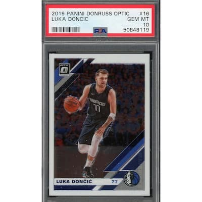 Luka Doncic 2019 Panini Donruss Optic Basketball Card #16 PSA 10 - 8'6" x 11'6"