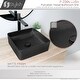 preview thumbnail 3 of 20, STYLISH 14 1/2 inch Square Porcelain Bathroom Sink - 14 1/2" x 14 1/2" x 5"
