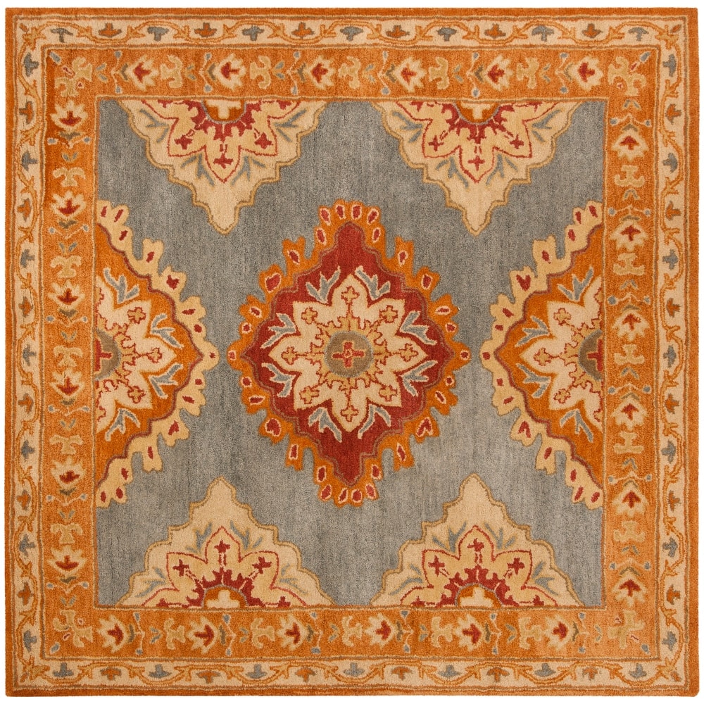 SAFAVIEH Handmade Heritage Surf Traditional Oriental Wool Rug