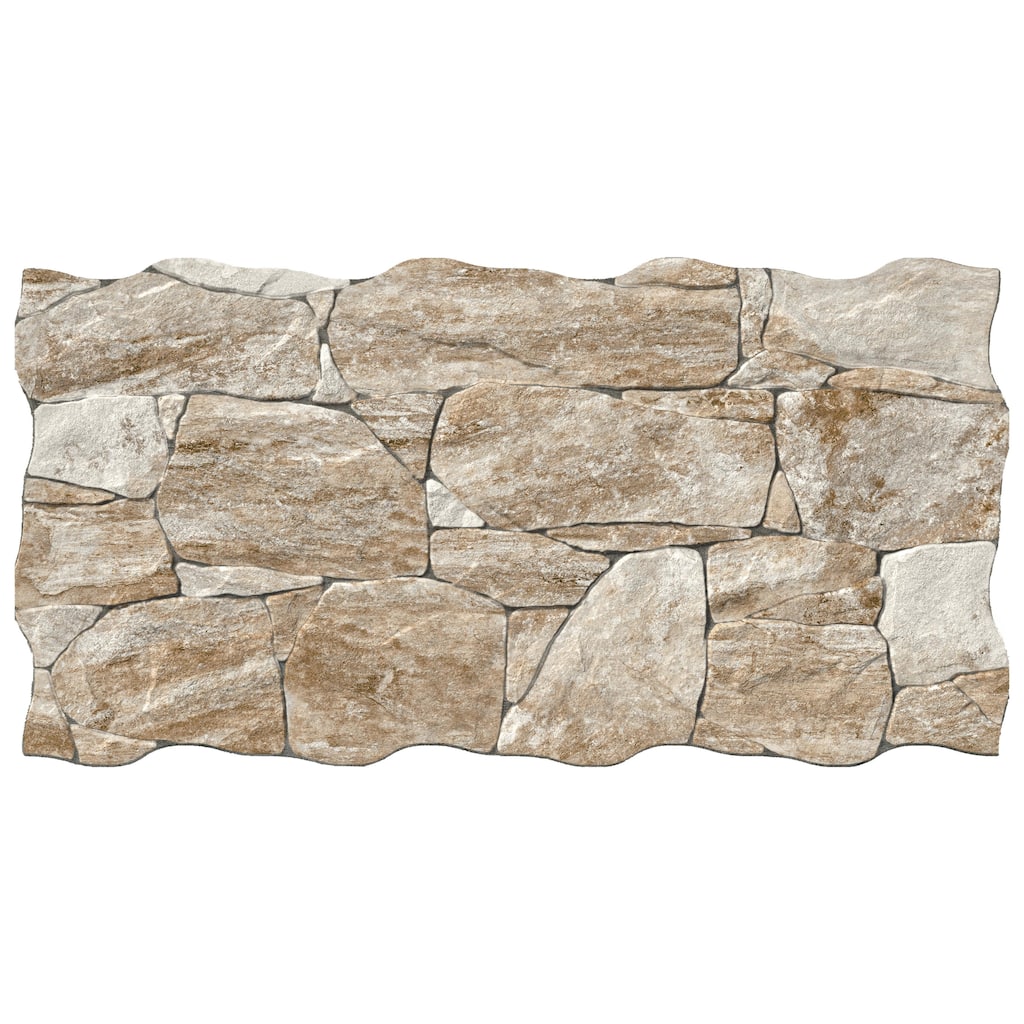 Merola Tile Caldera Roques Stone 12-5/8" x 25-1/8" Porcelain Floor and Wall Tile