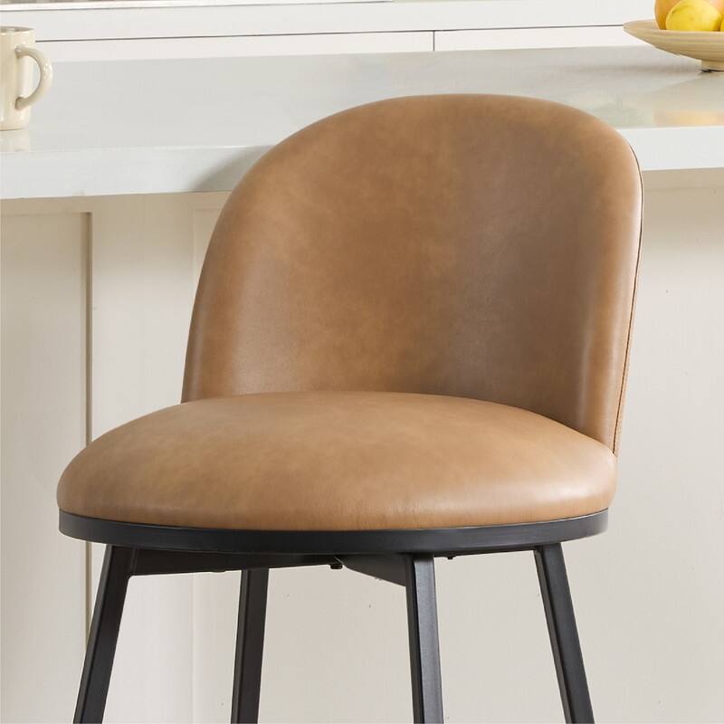 Beverly Swivel Counter Bar Stool Set 26 in Barstools with Metal Frame