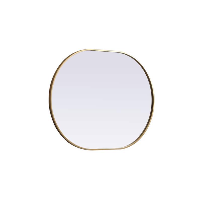 Indigo Home Metal Frame Oval Mirror 30x40 Inch