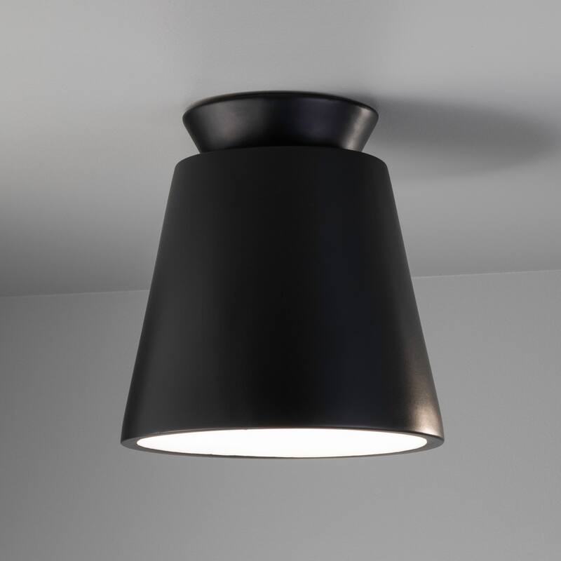 Justice Design Group Radiance Outdoor Trapezoid Ceramic Flush-Mount Light