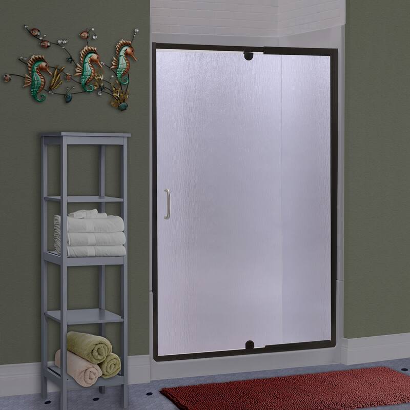 Miseno Suave 69" High x 36-42" Wide Hinged Framed Shower Door with