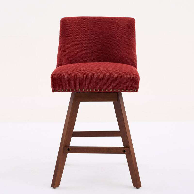 Counter Height Swivel Bar Stool - Red