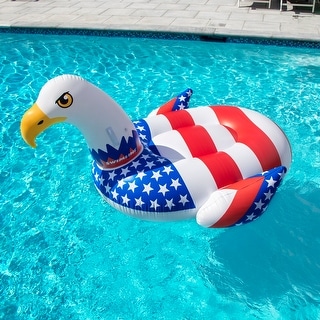 Giant Ride-On Americana Eagle Inflatable Swimming Pool Float - 78"