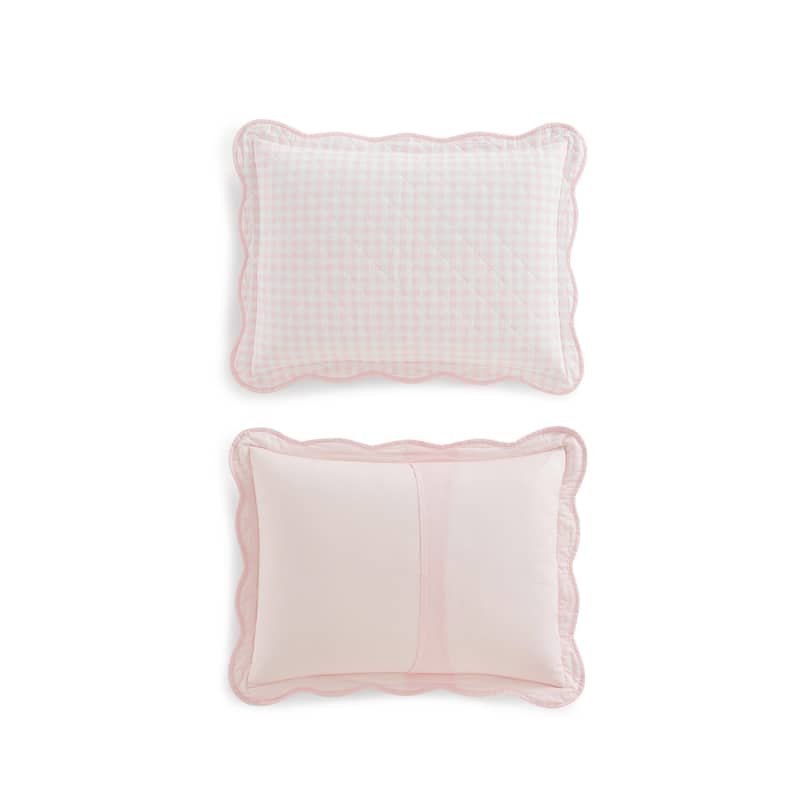 Martha Stewart Olivia Gingham Cotton Reversible Quilt Set