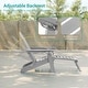 preview thumbnail 39 of 54, Bonosuki 2-Piece Folding Adirondack Chairs with Retractable Ottoman, Fire Pit Patio Chair with Cup Holder
