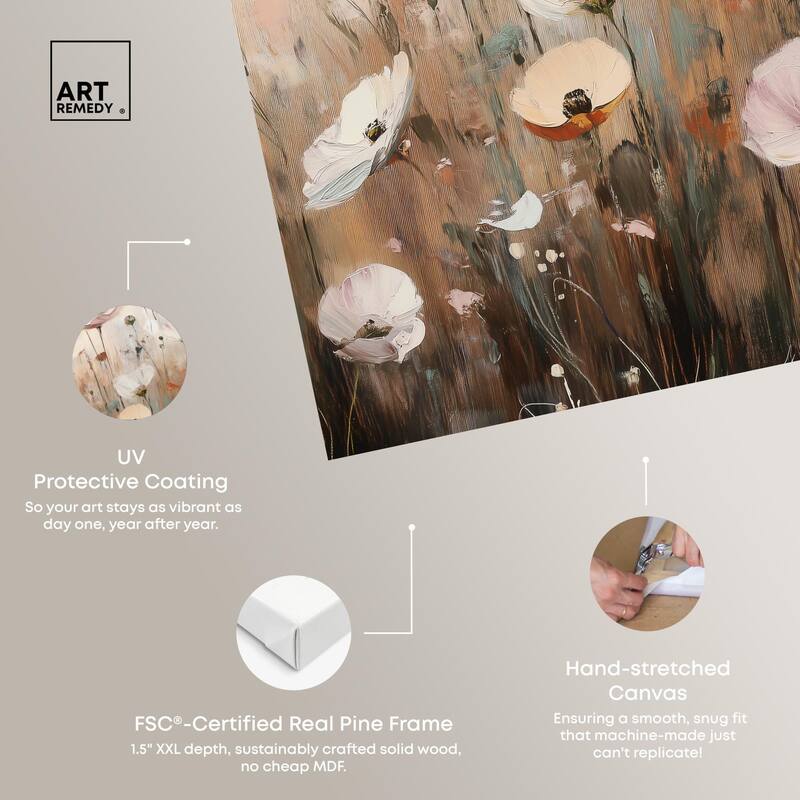 Delicate Flowers in Bloom Canvas by Art Remedy, Gallery Wrapped