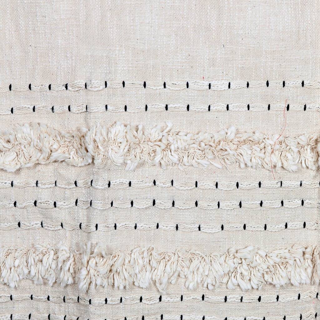 Novica Handmade Under A Cloud Embroidered Cotton Throw