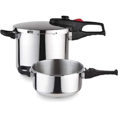 Magefesa Practika Plus Stainless Steel Pressure Cooker Set, 4.2 & 6.3 Quarts