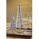 preview thumbnail 6 of 11, Dembe 13.5" Glass Tree on Gold Glitter Base, Set of 2