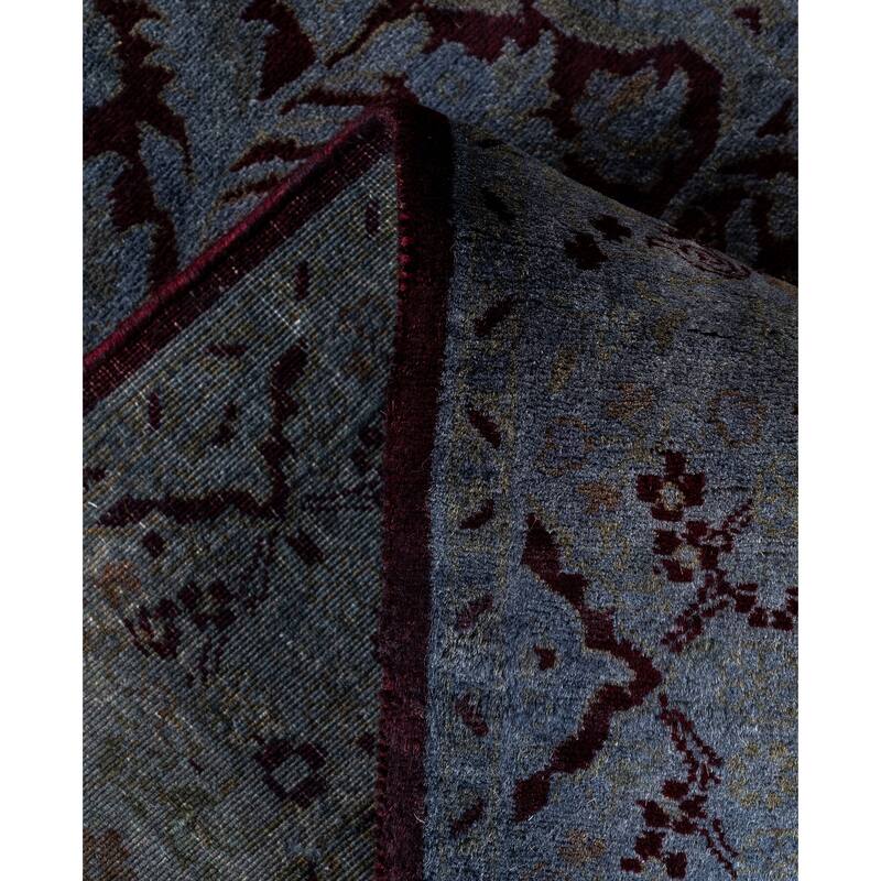 Overdyed One-of-a-Kind Hand-Knotted Area Rug - Gray - 2' 6" x 9' 3"