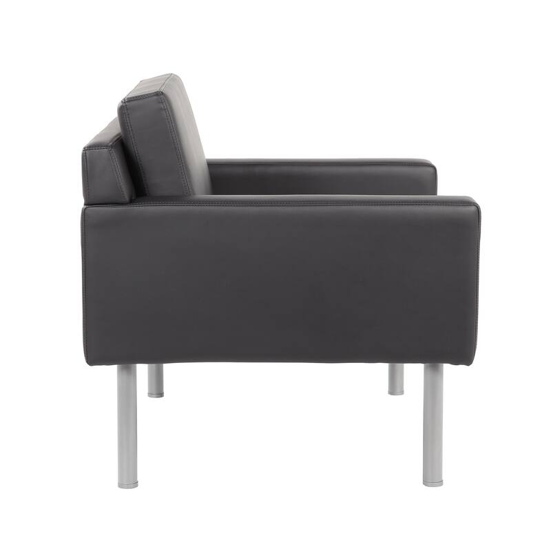 Boss Black Antimicrobial Vinyl Lounge Chair