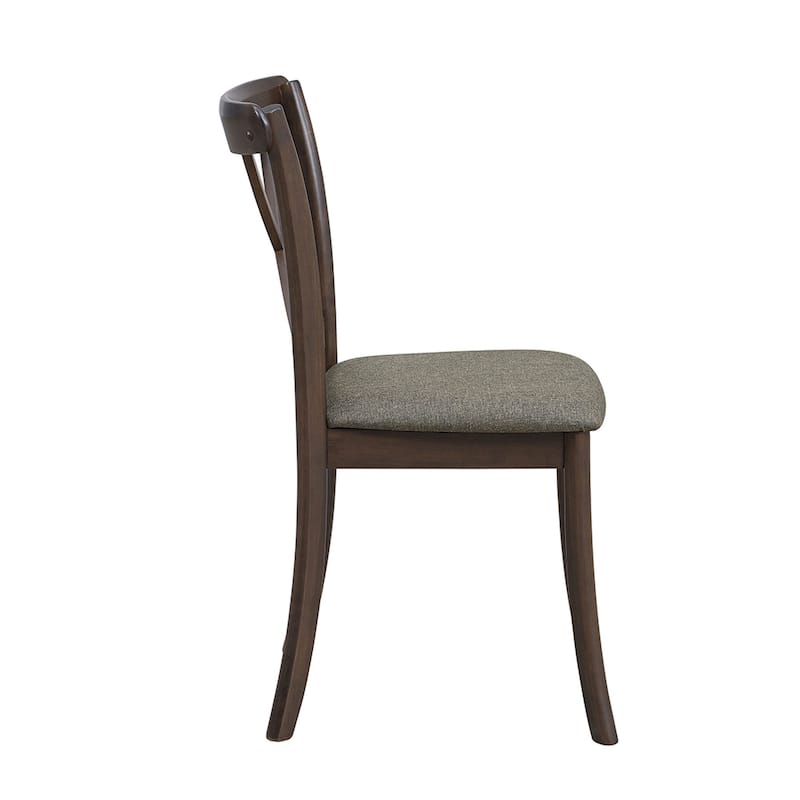 Wooden X Back Dining Chairs Set of 2