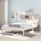 preview thumbnail 7 of 28, Platform Bed with Storage Headboard,Sockets and USB Ports Antique White - Queen